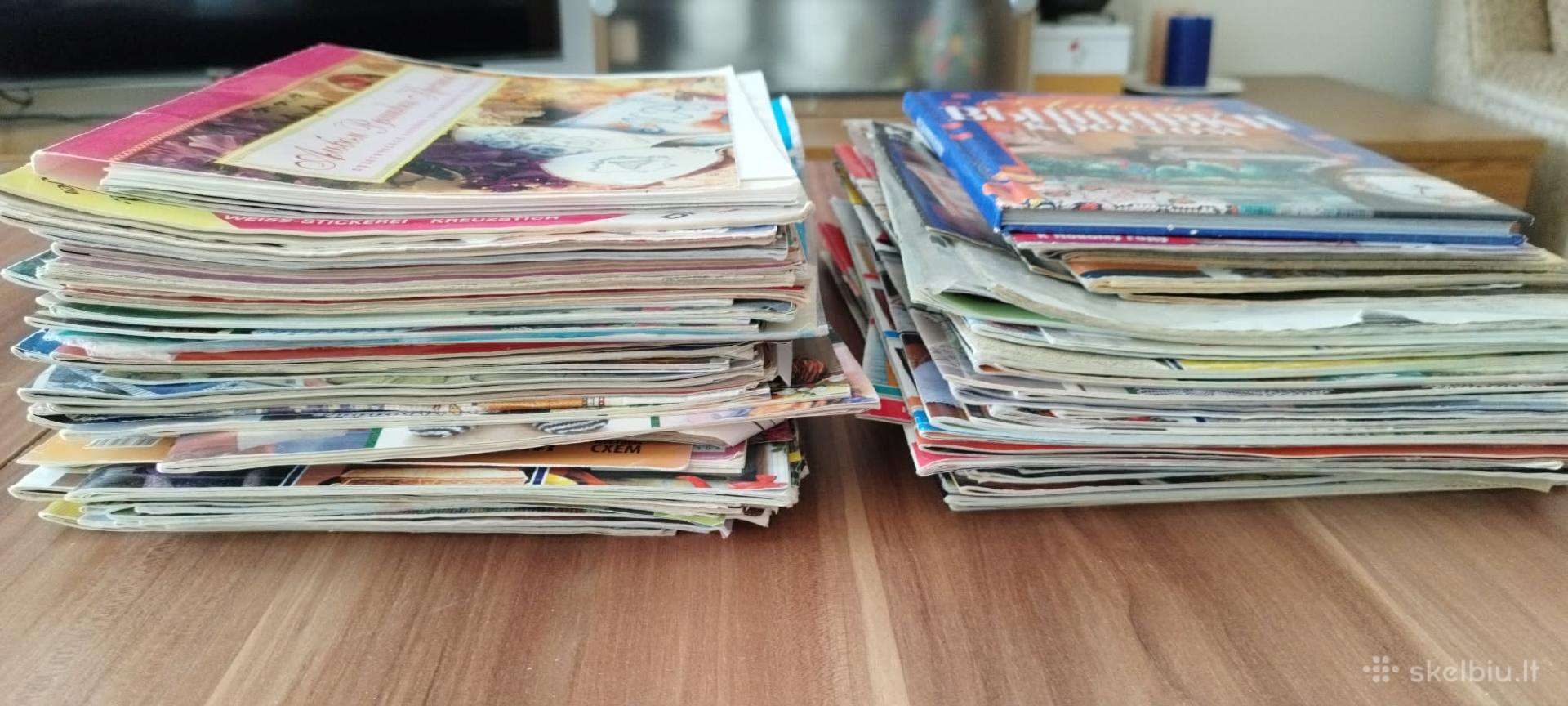 114 vnt siuvinėjimo kryželiu žurnalų ir albumų