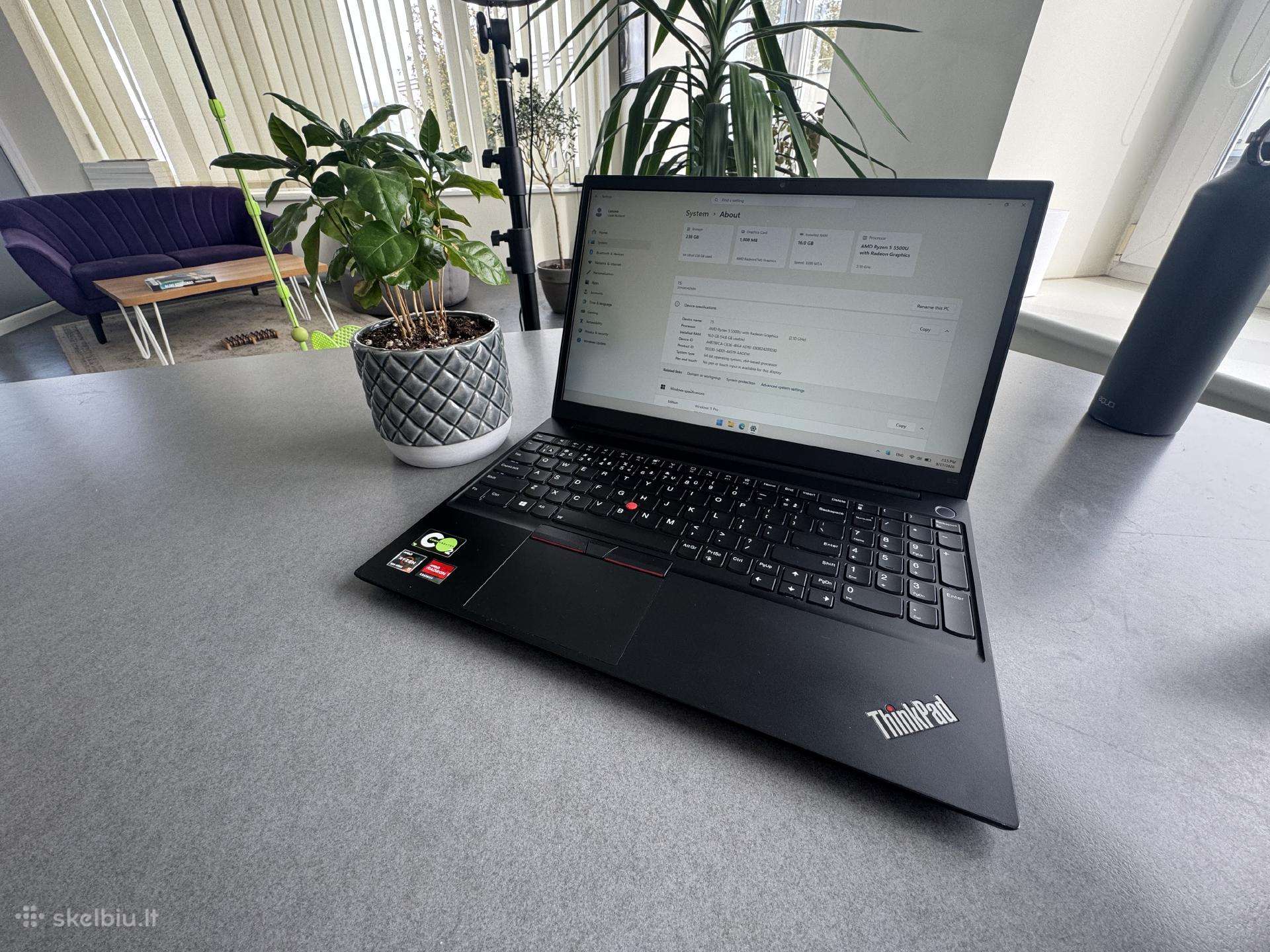 Thinkpad E15 3rd 15.6 ips Ryz5 5500u 16gb 256nvme