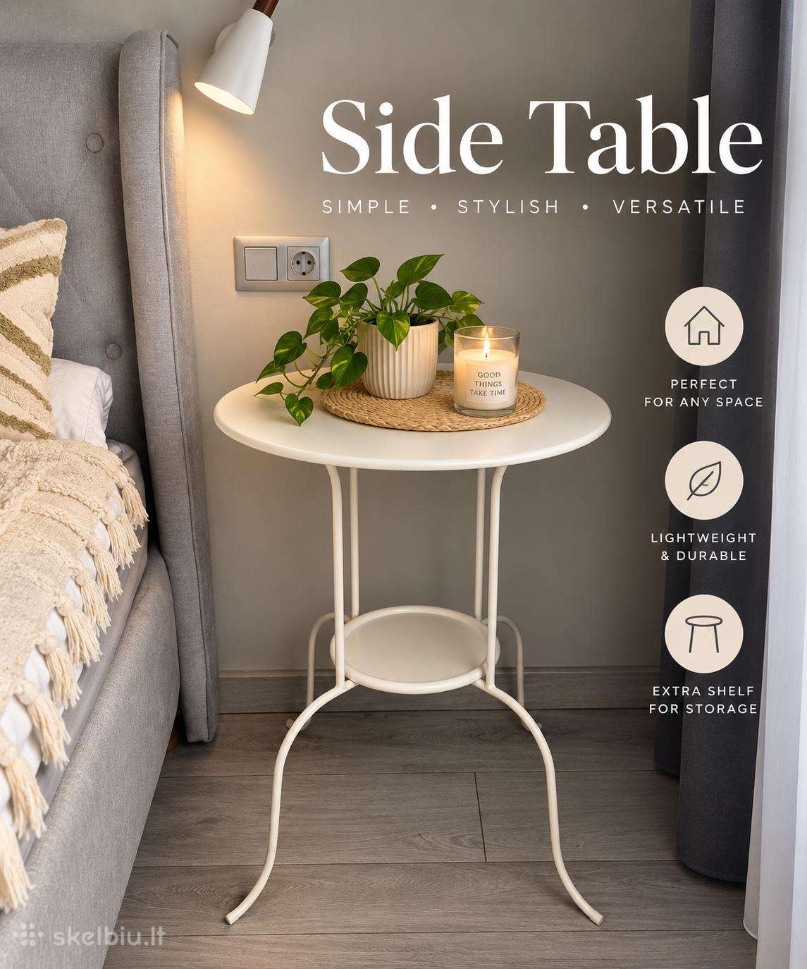 Ikea naktiniai staliukai, 2 vnt.