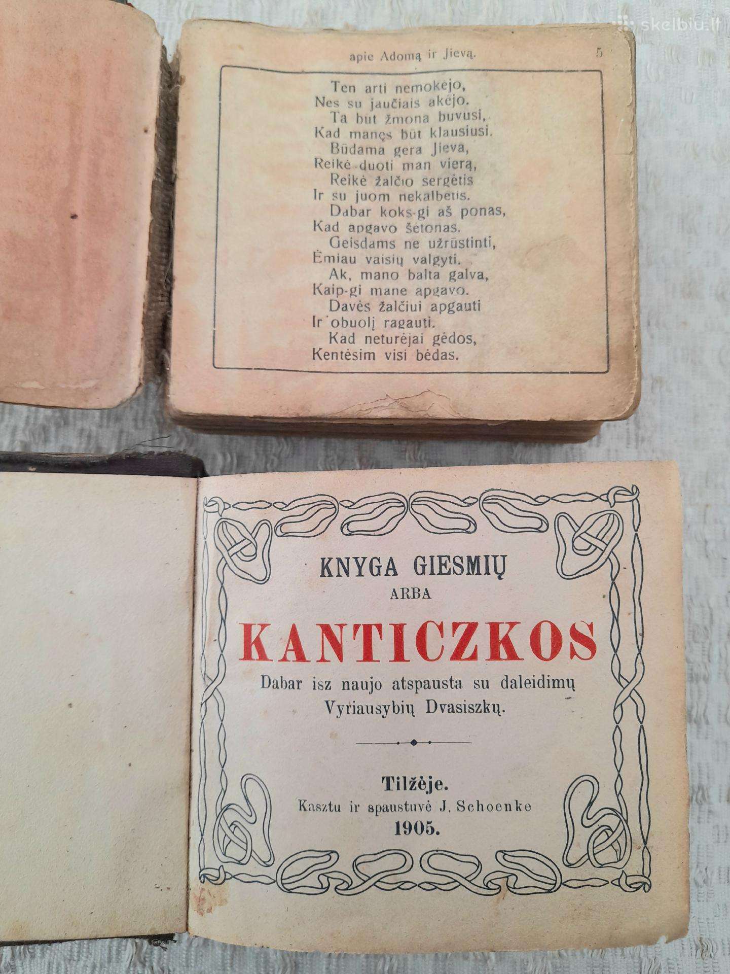Kantička, Giesmių knyga 1905m