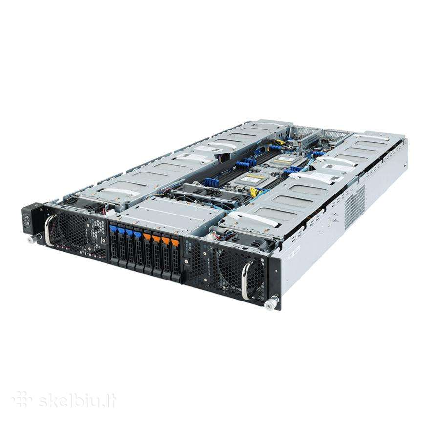 Serveris Gigabyte G292-z40, 8x Gpu lizdai