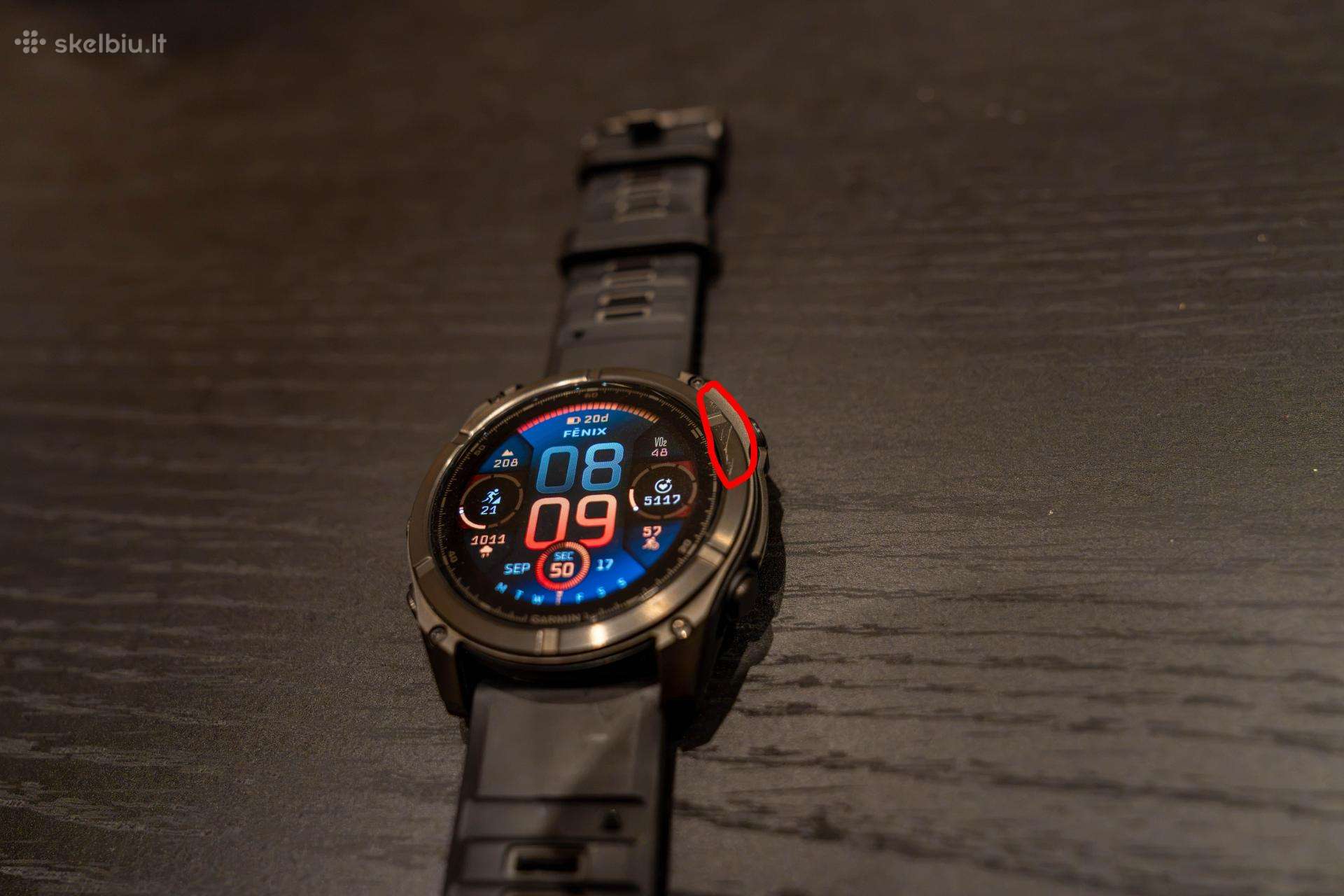 Garmin Fenix 8 51 mm Amoled Sapphire, LT garantija