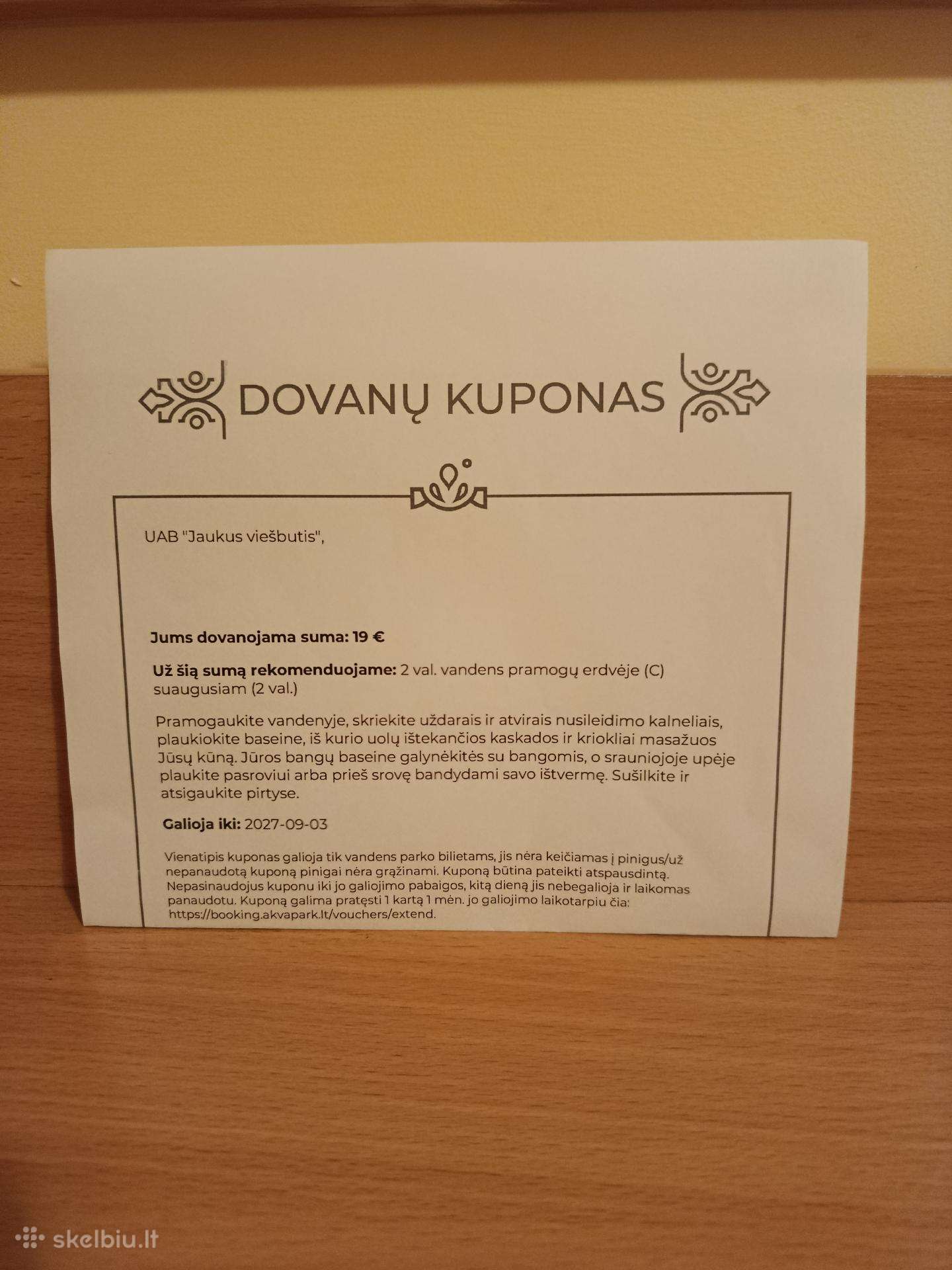 Dovanų kuponas