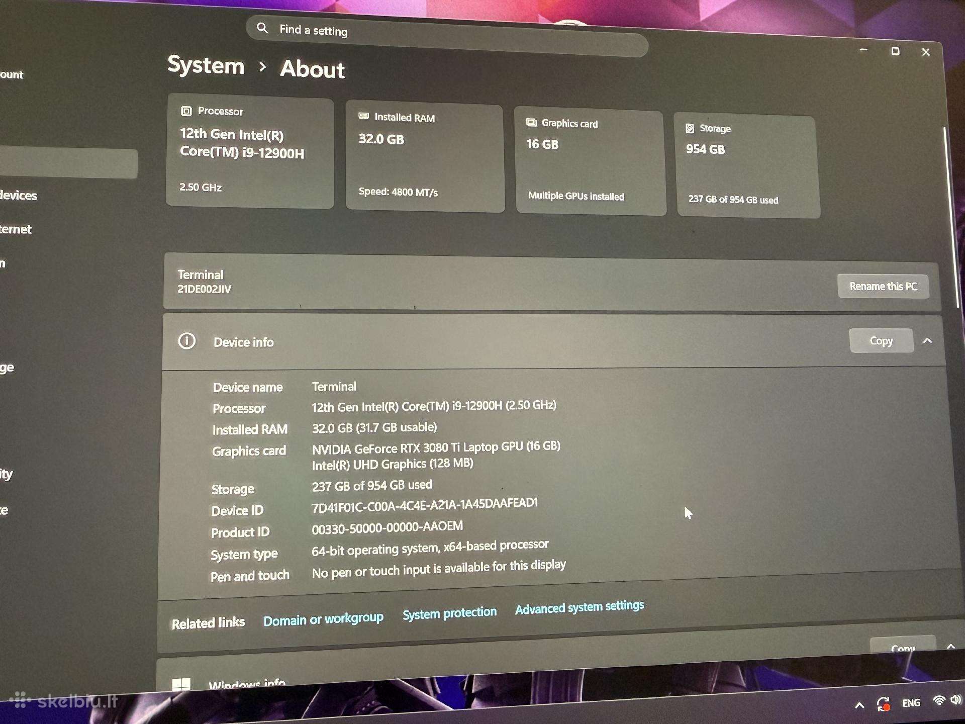 Lenovo Thinkpad X1 Extreme Gen 5