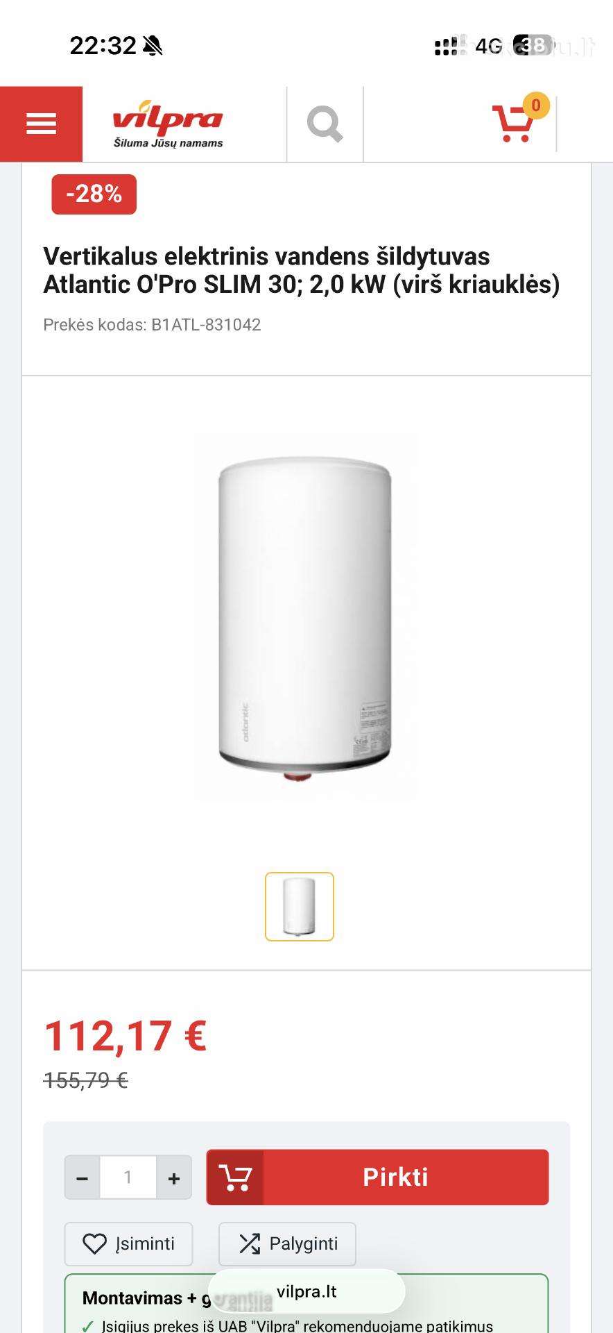 Boileris su garantija