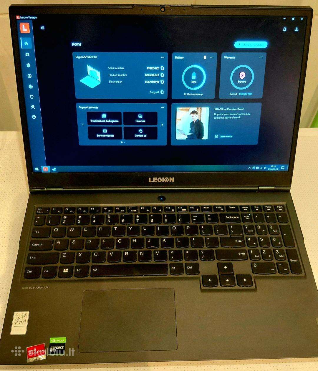 Lenovo Legion 5 15arh05 laptopas