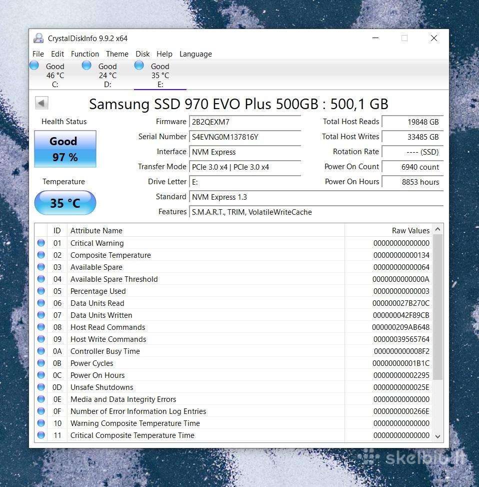 970 EVO plus 500gb