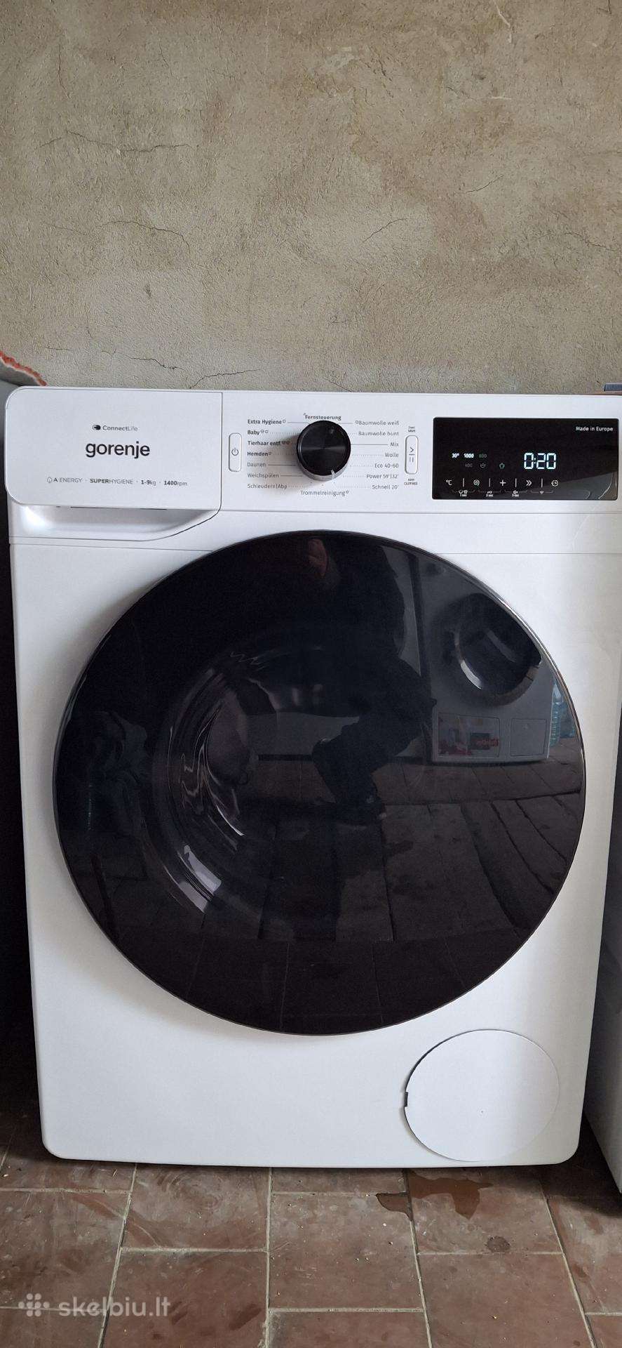 Skalbimo mašina "Gorenje" 2025.08m. 9kg A+++