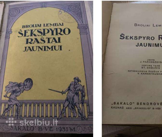 Šekspyro rastai jaunimui 1931m.