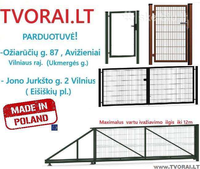 Varteliai, vartai su 60/40,cink+ral,sandėliuojame