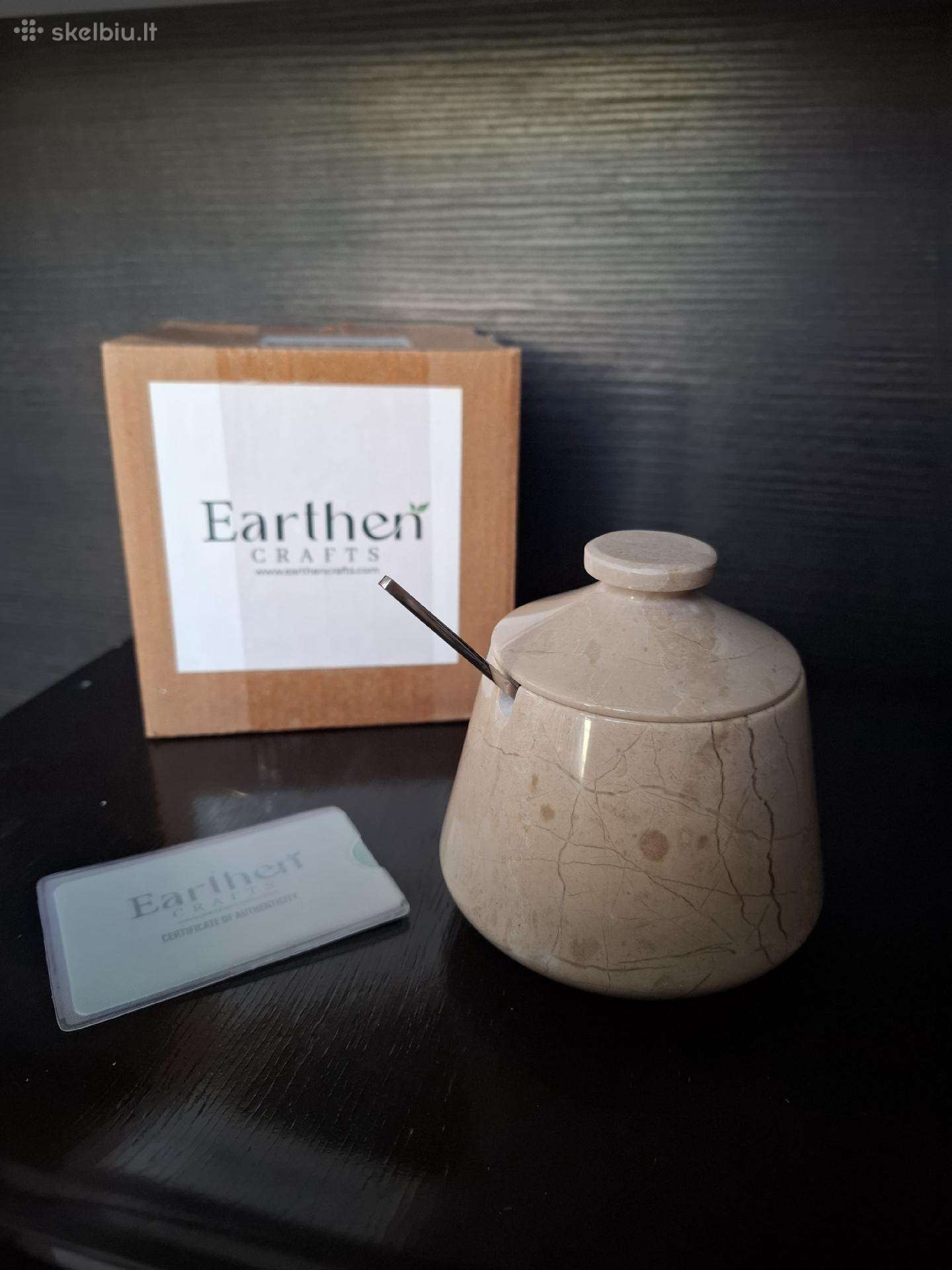 Earthen crafts marmurinis indelis su dangteliu