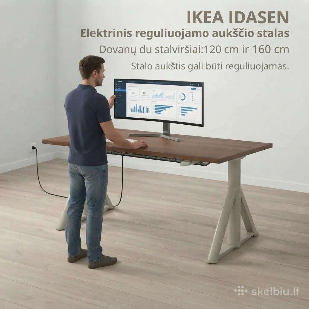 Ikea Idasen reguliuojamo aukščio stalas