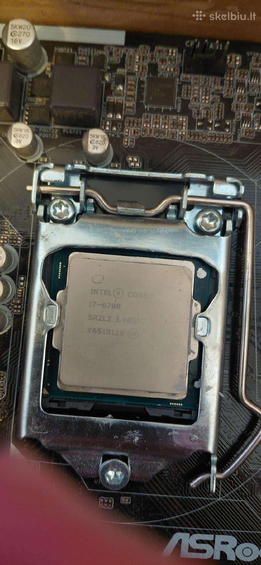 Procesorius Intel i7 6700 + motininė plokštė H110m