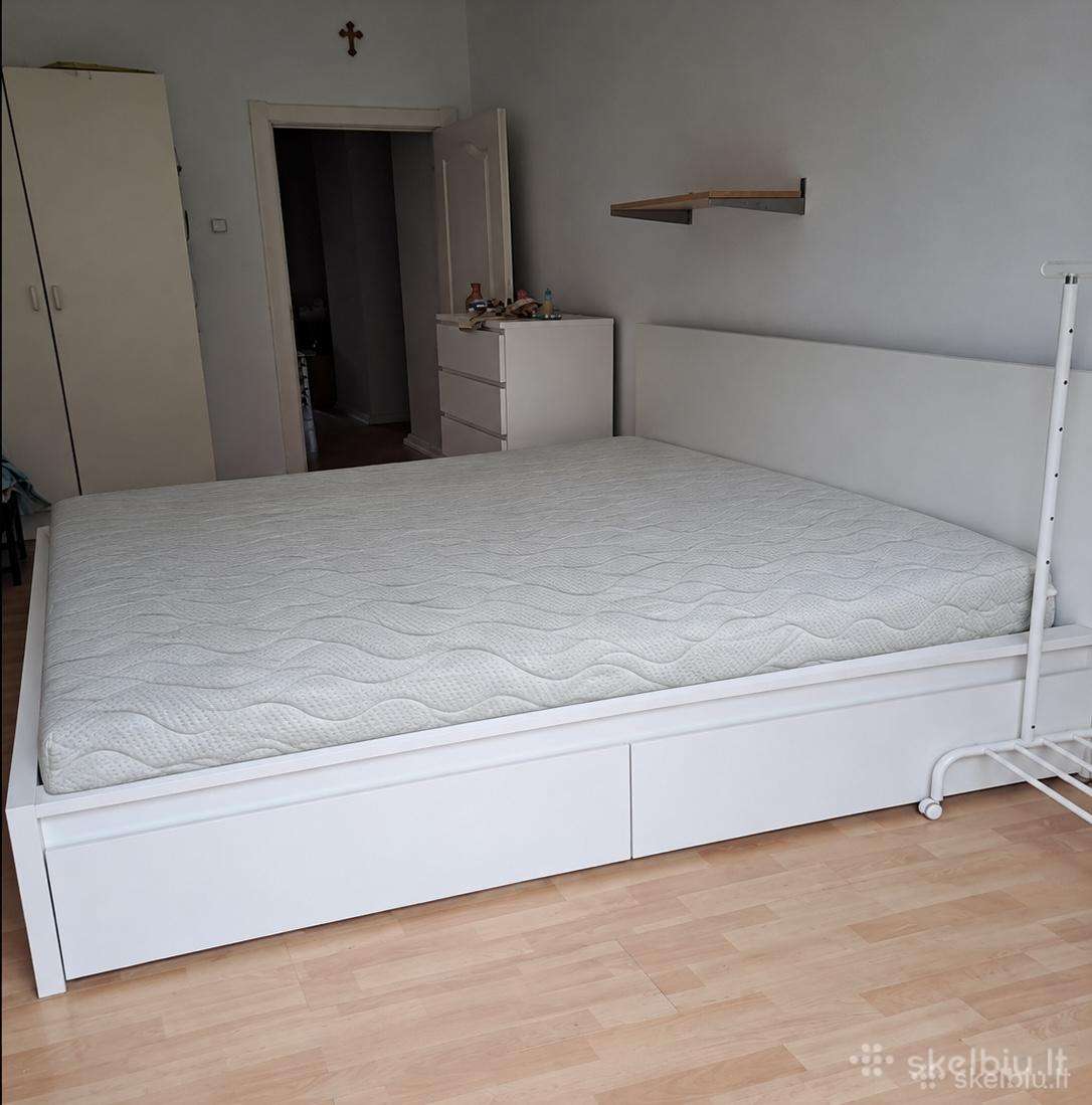 Ikea Malm lova su 160 čiužinių Hilding