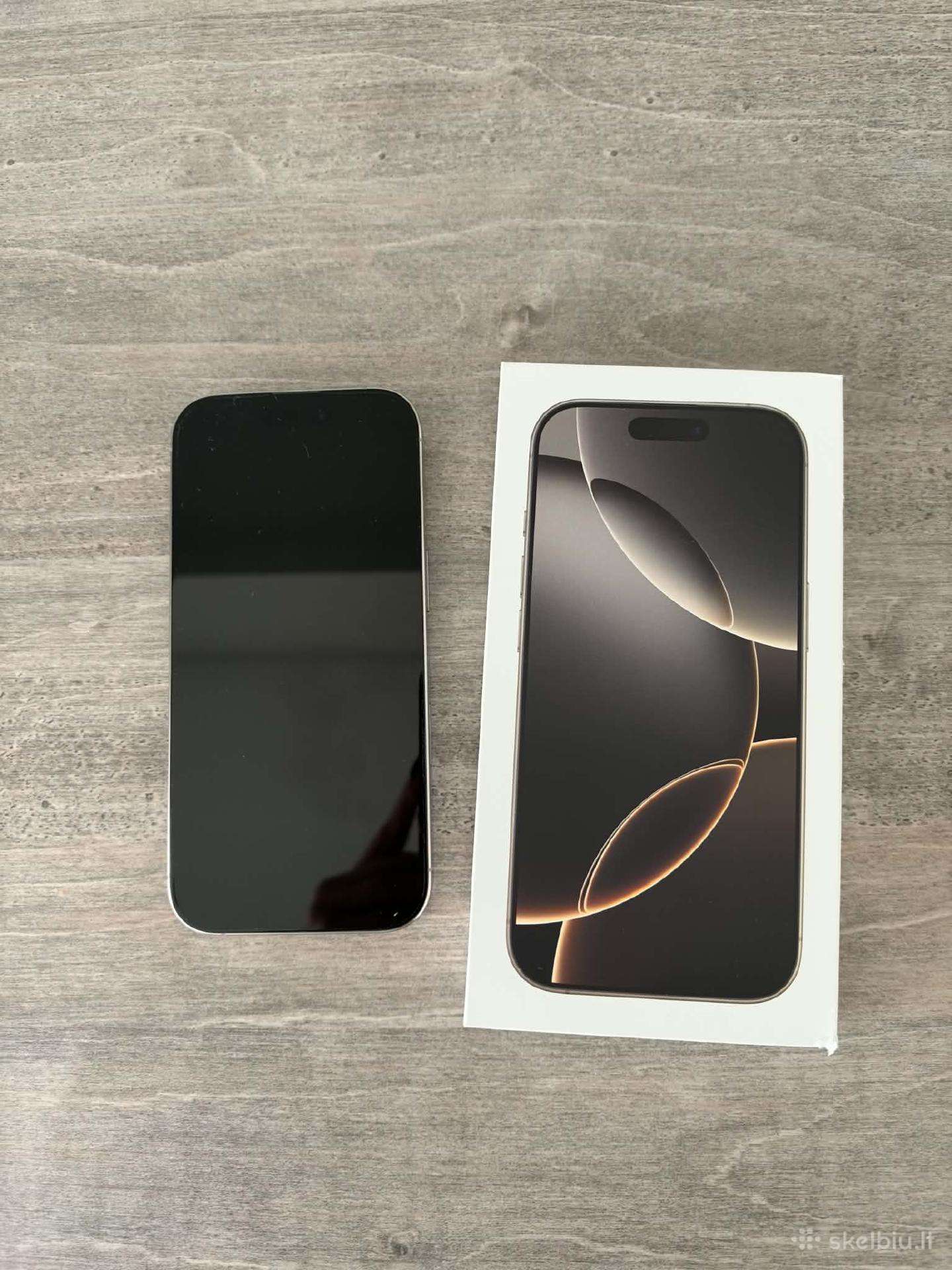 Apple iPhone 16 pro, pilkos spalvos, 256 GB.