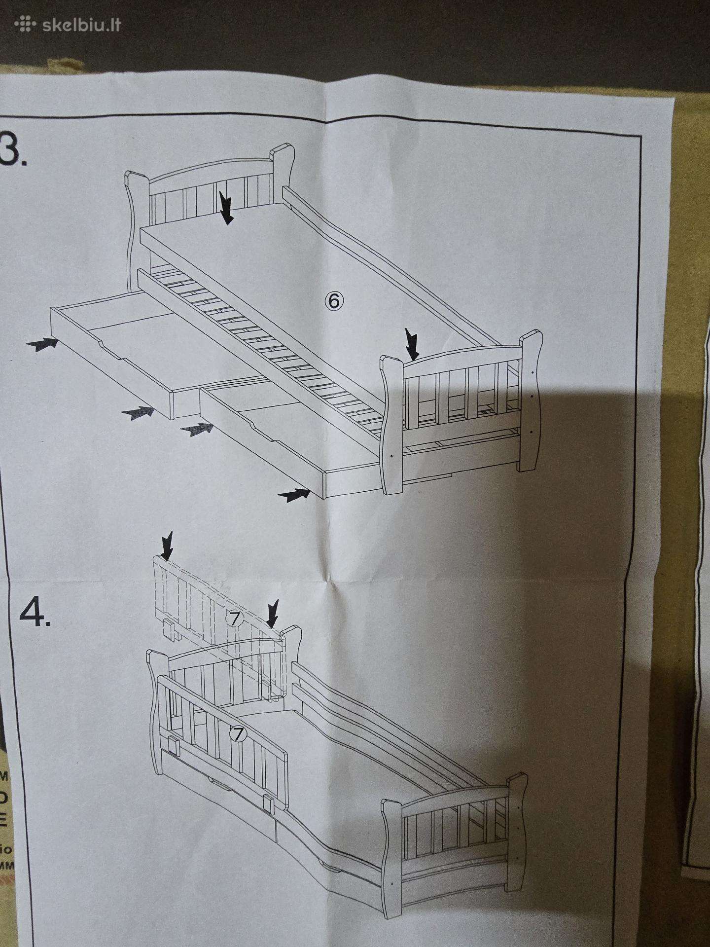 Vaikiška lovytė +čiužinys+ patalynės komplektas