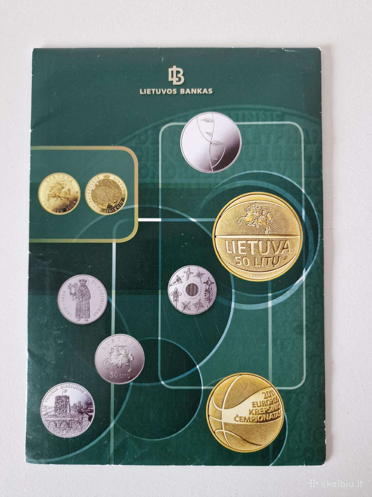 Lietuvos banko kolekcinių monetų vokas