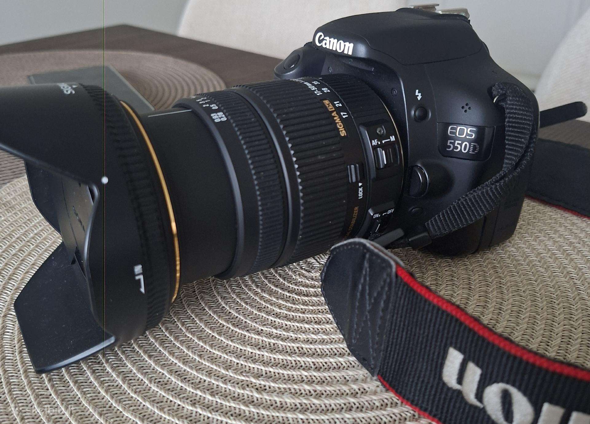 Parduodu fotoaparatą Canon550 su Sigma objektyvu