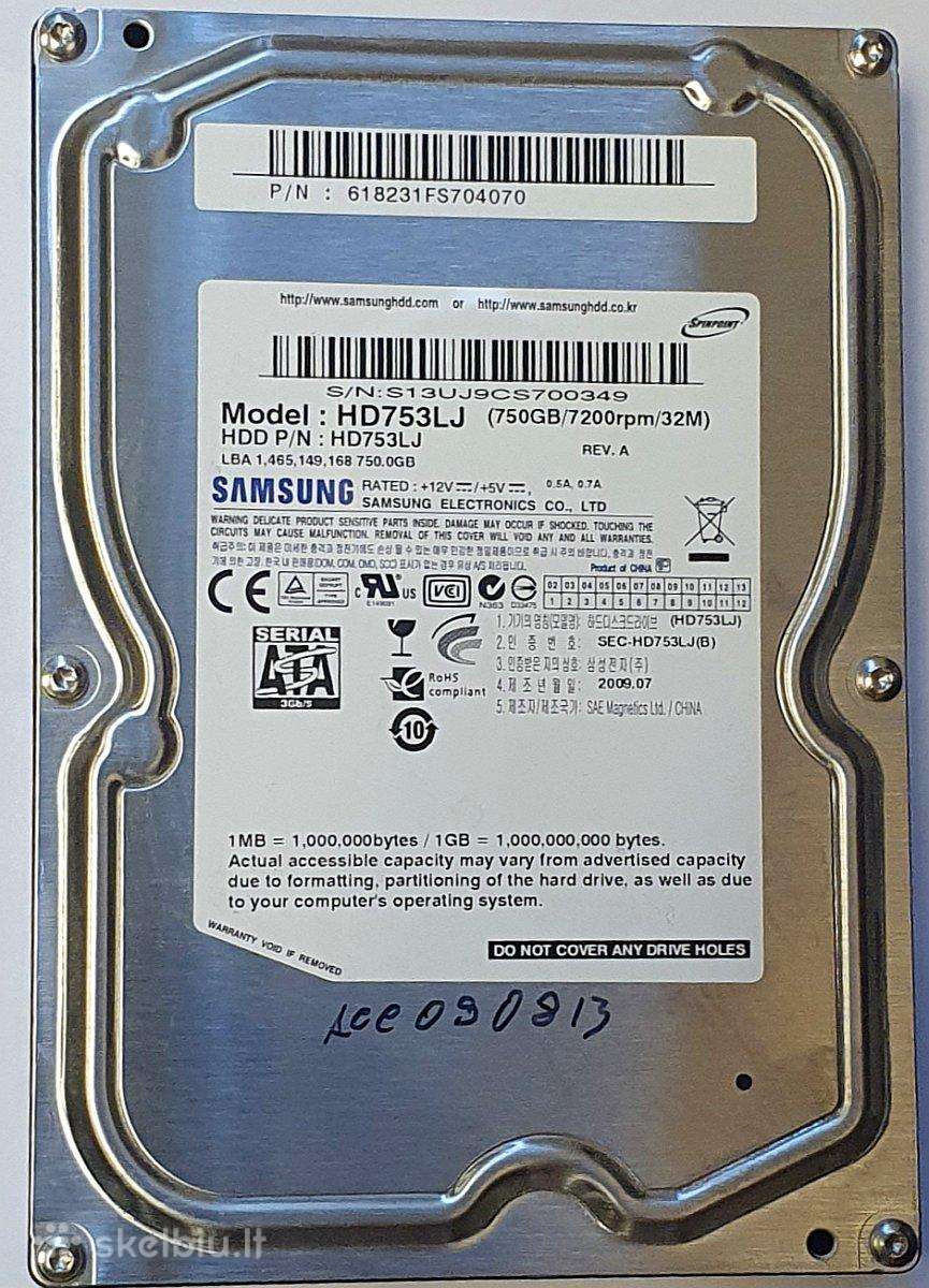 Samsung 750gb HDD 7200rpm