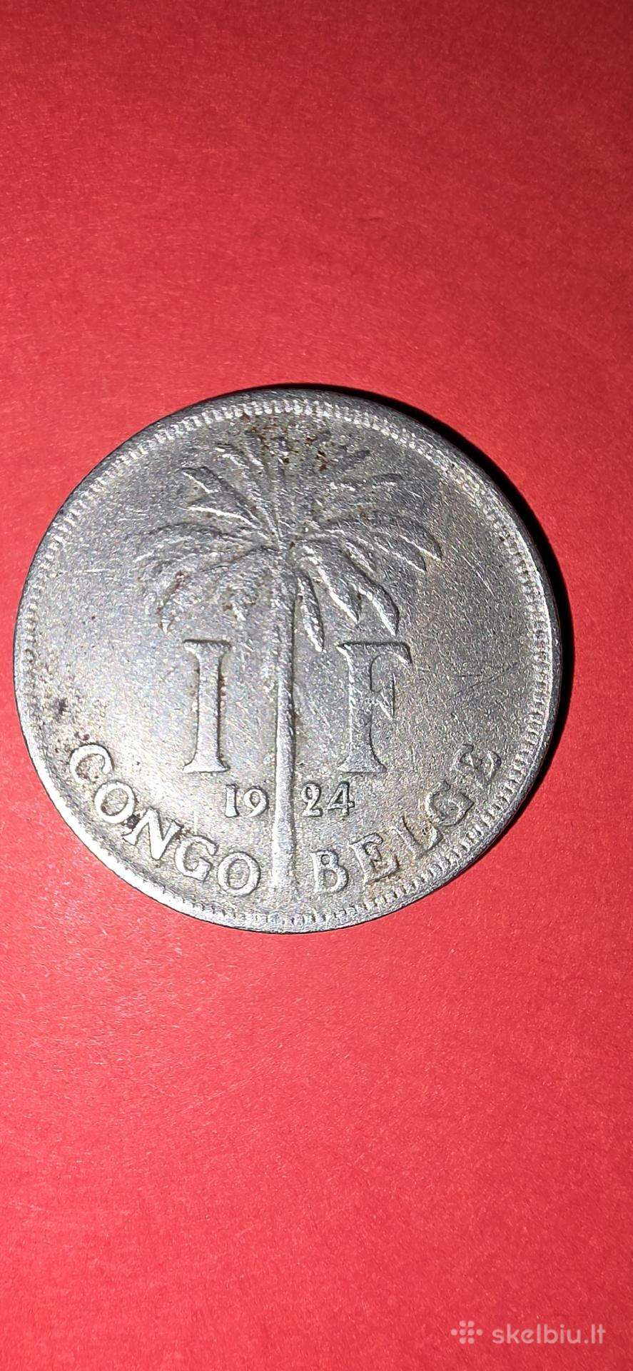 Belgijos Kongas 1 frankas 1924