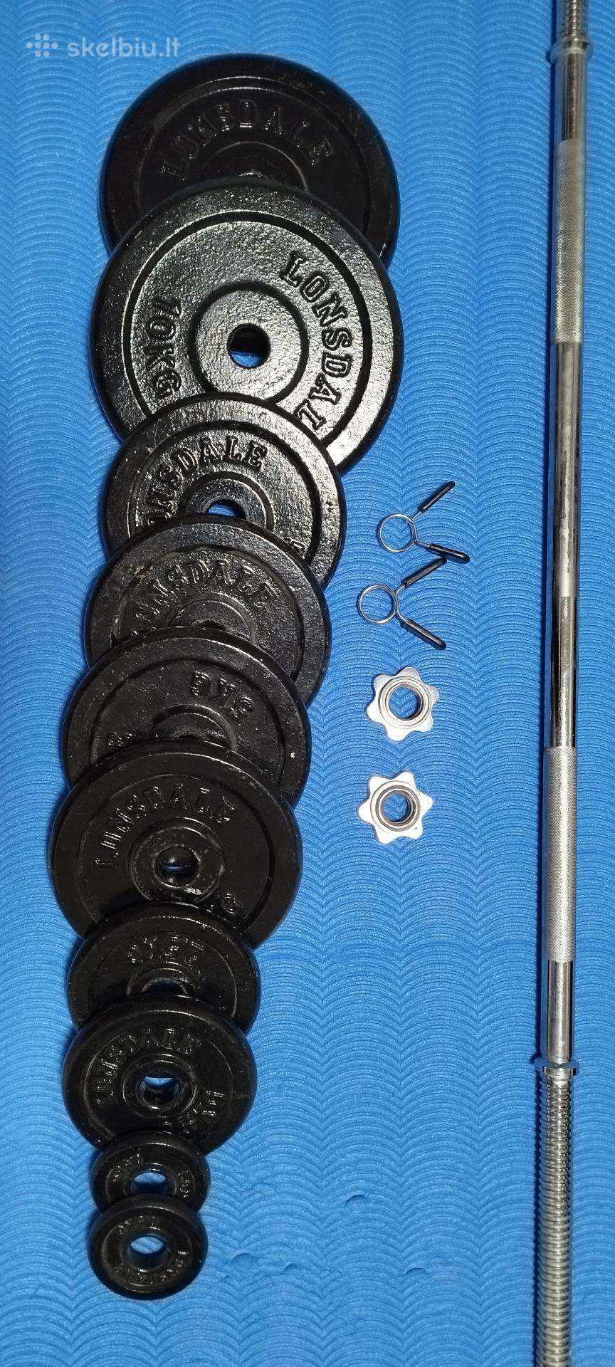 150 cm ilgio štanga 60 kg.