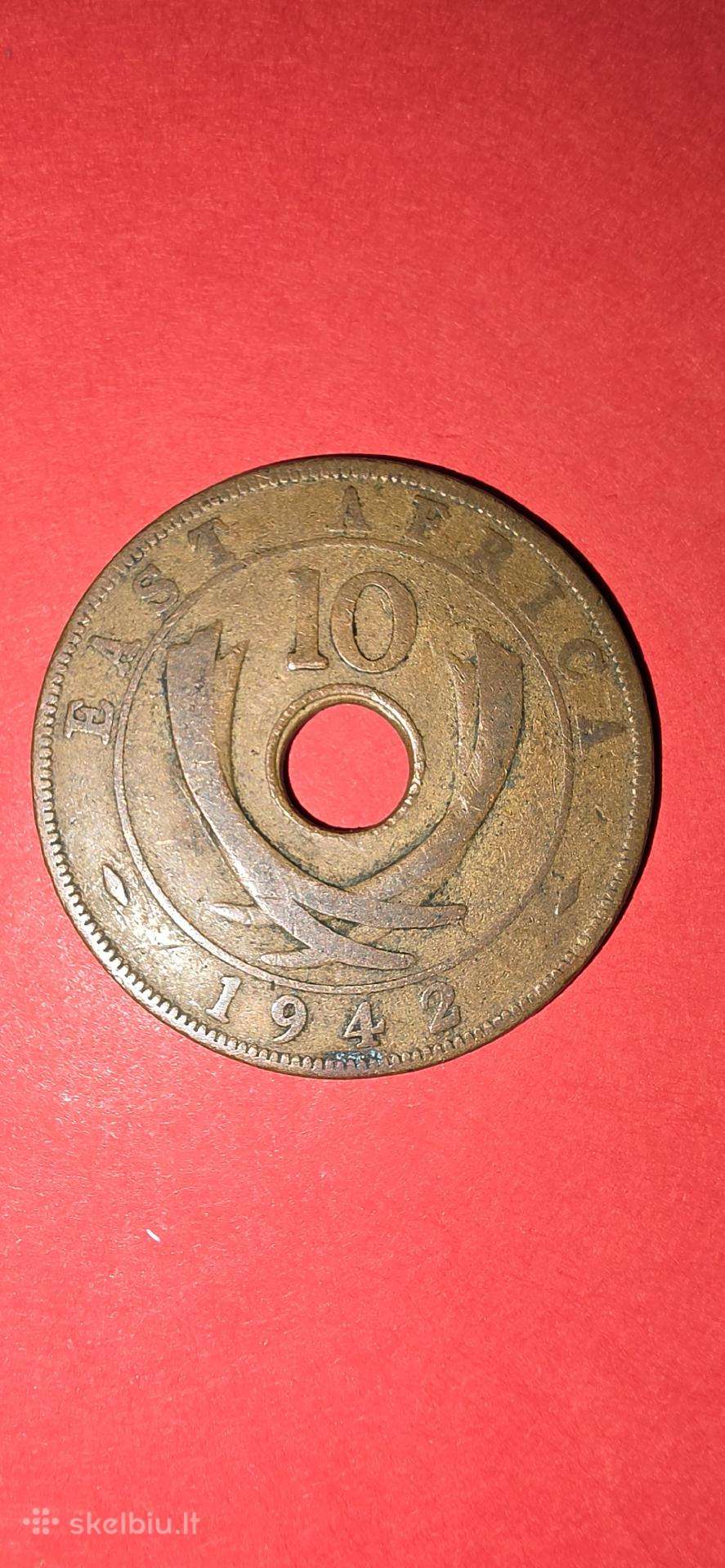 Rytų Afrika 10 centų 1942