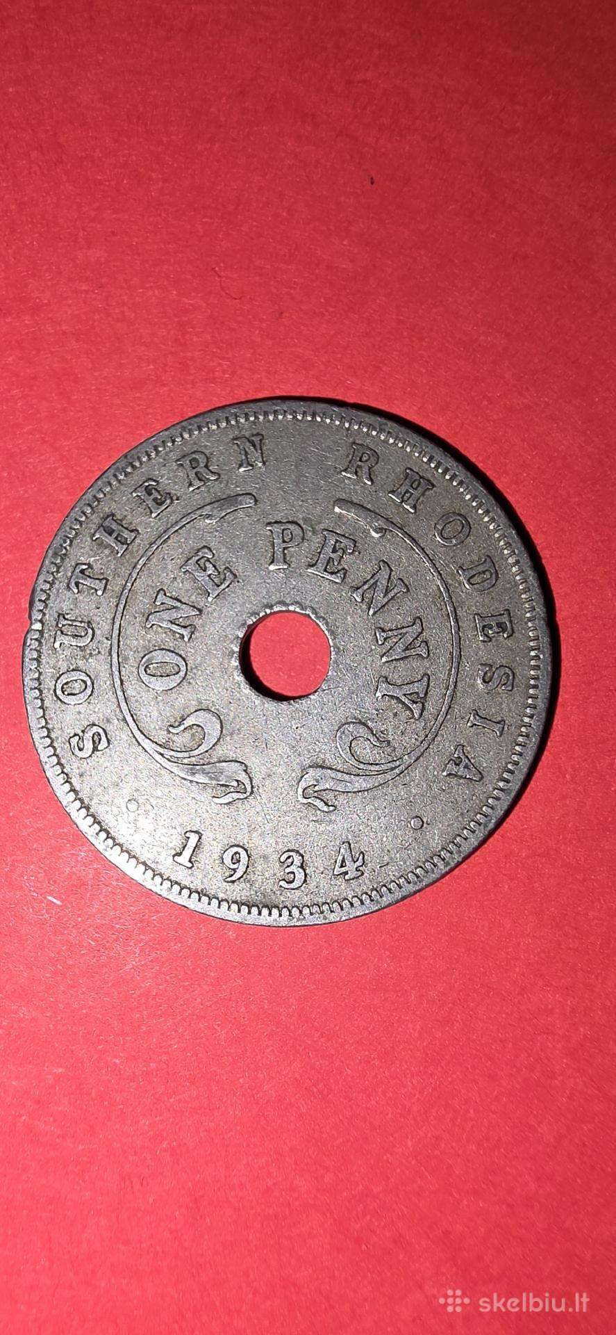 R.rodezija 1 pensas 1934