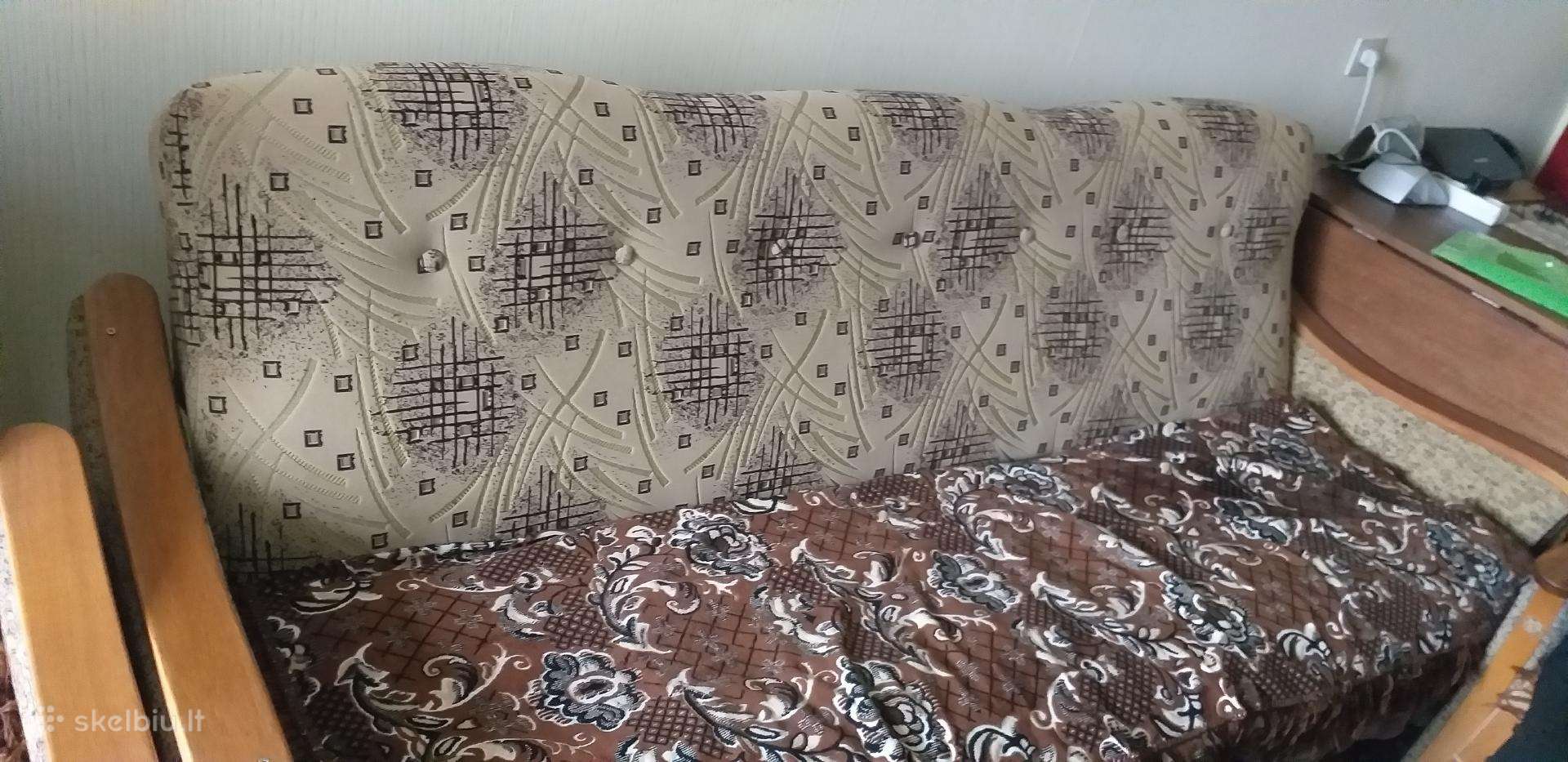 Svetaines komplektas sofa lova plius du foetliai