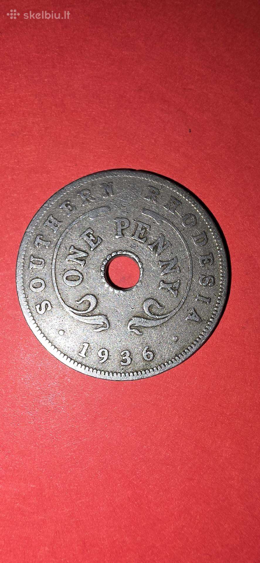 R.rodezija 1936 1 pensas