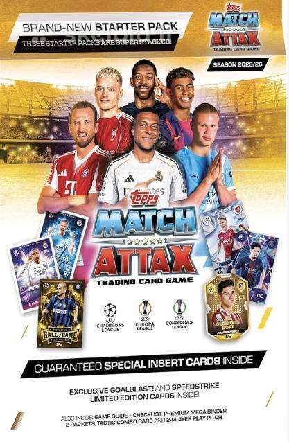 Topps Match Attax 2025-2026 futbolo kortelės