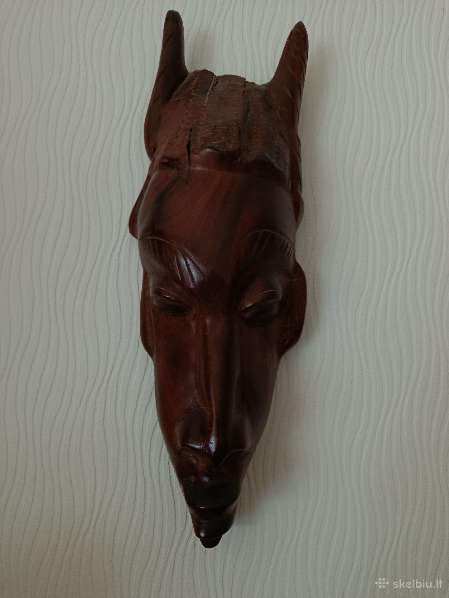 Raudonmedžio kaukė iš Afrikos Gvinėjos 37cm