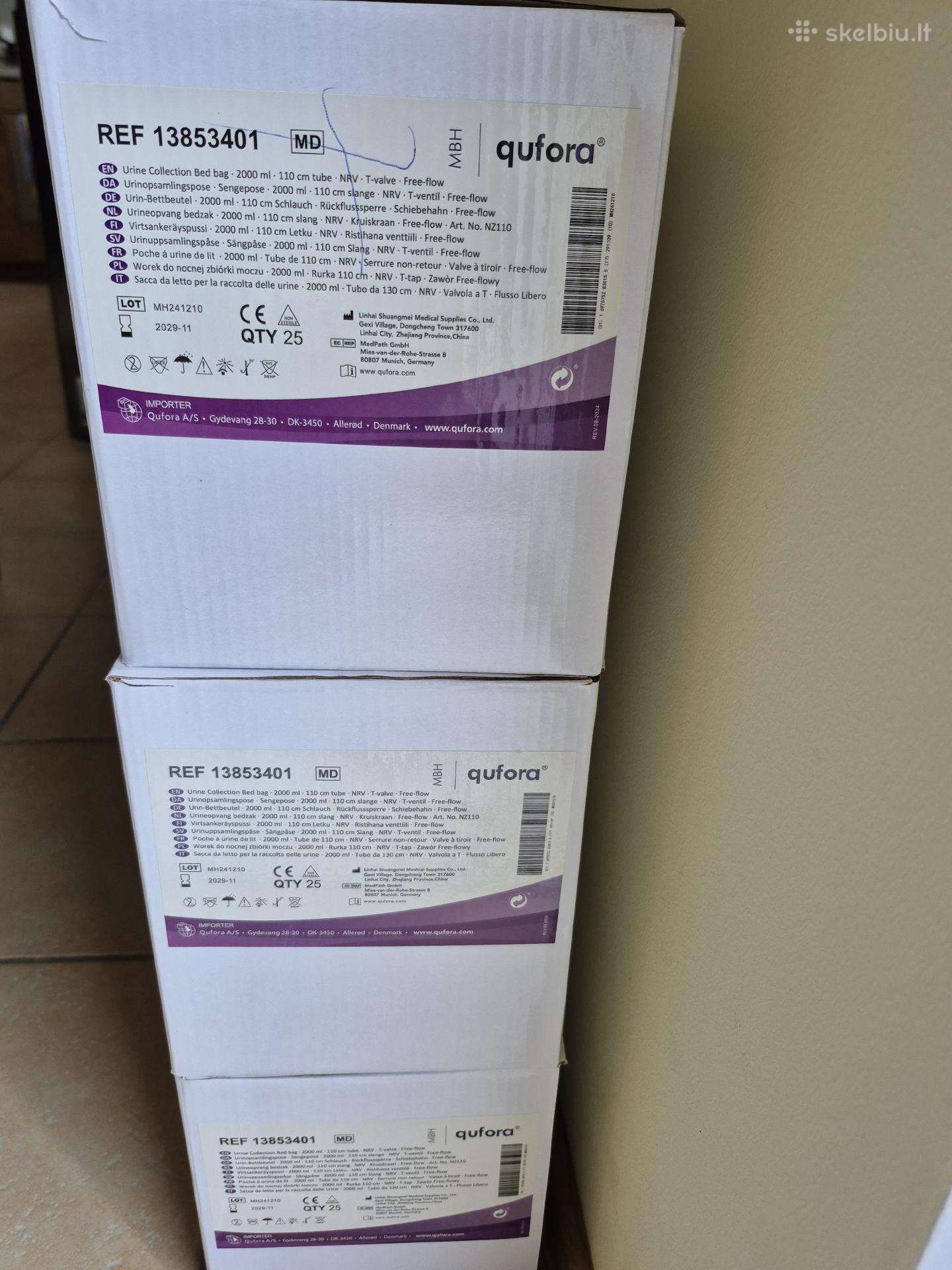 Šlapimo surinkimo maišeliai "qufora" daniški