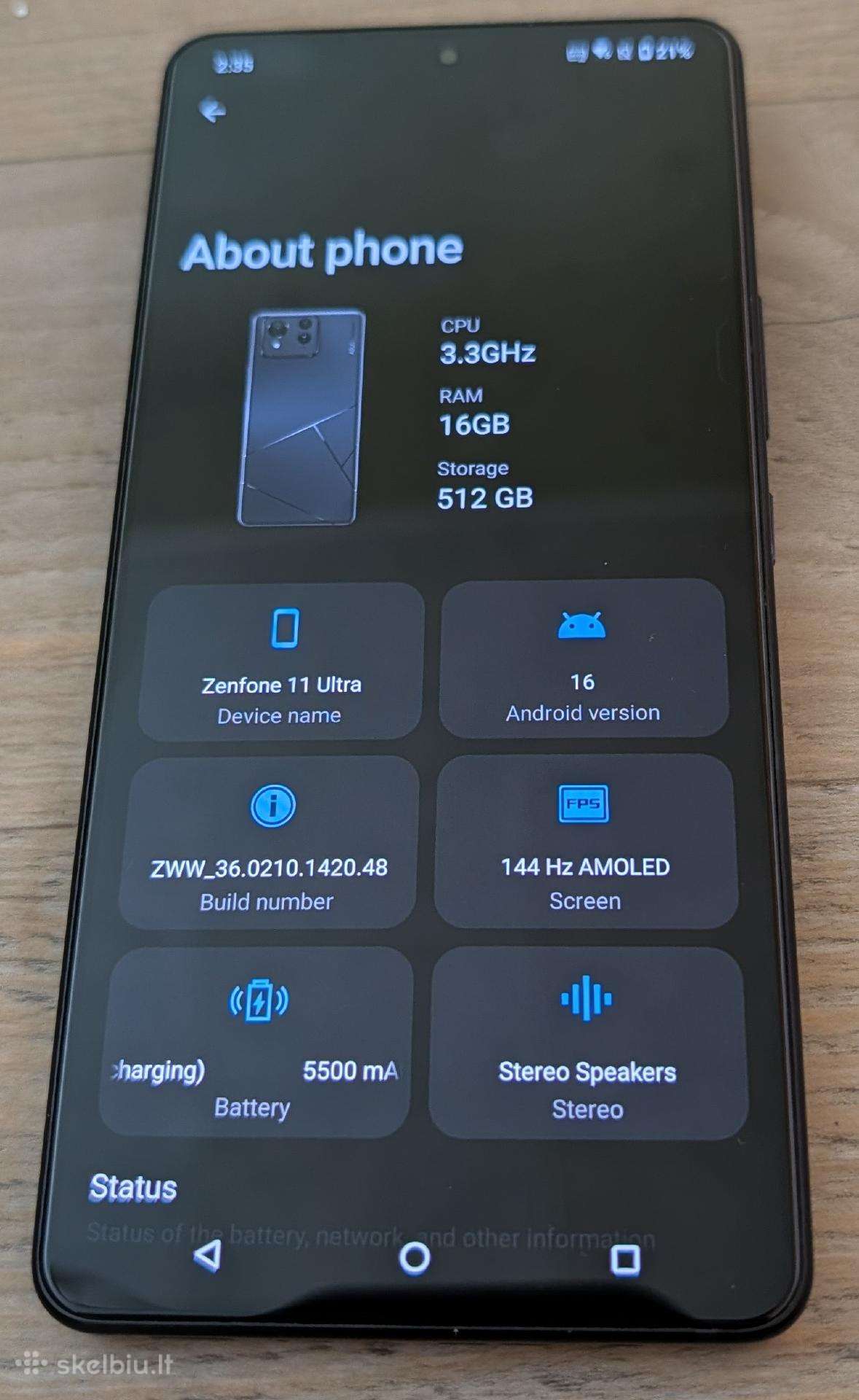 Zenfone 11 Ultra 512gb 16gb RAM