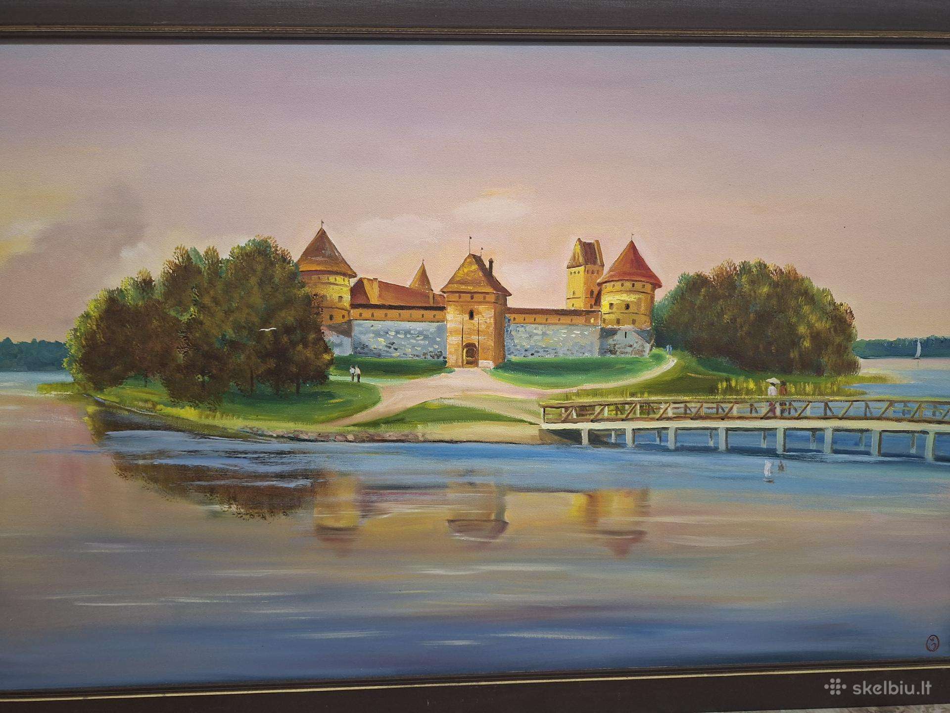 Lietuvių tapytojo paveikslas „Trakų Pilis"