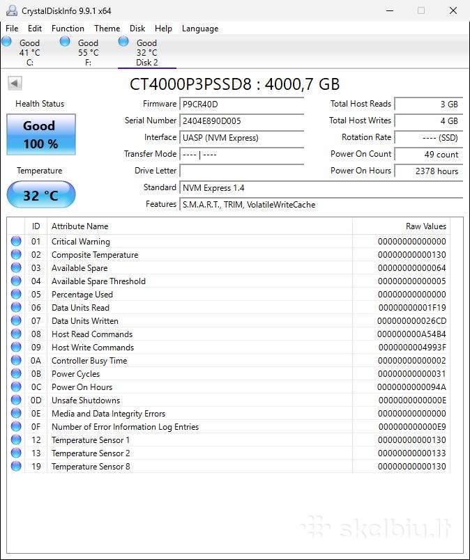 Crucial P3 Plus 4tb ct4000p3pssd8