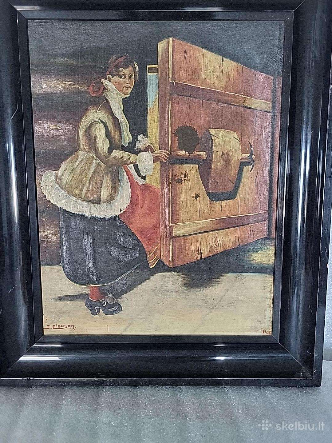 Išskirtinis senovinis paveikslas ant drobės
