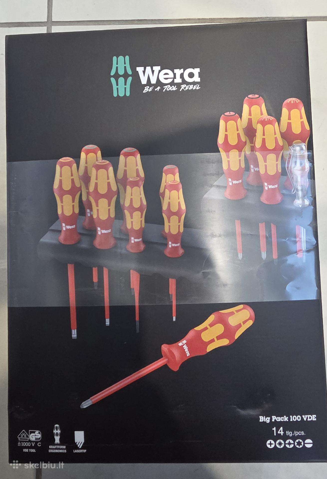 Atsuktuvų rinkinys Wera Big Pack 100/14 Vde