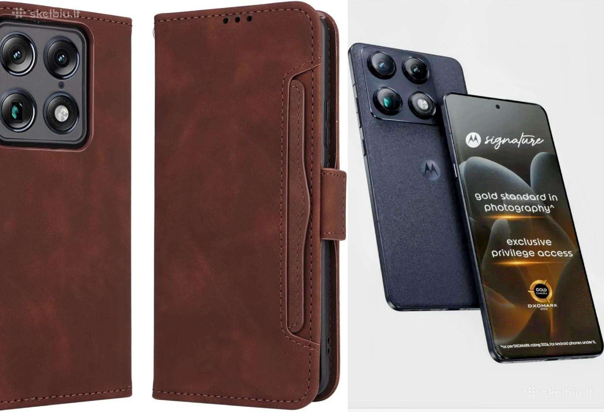 Dėklas Motorola Signature (piniginė/knyga,odinis)