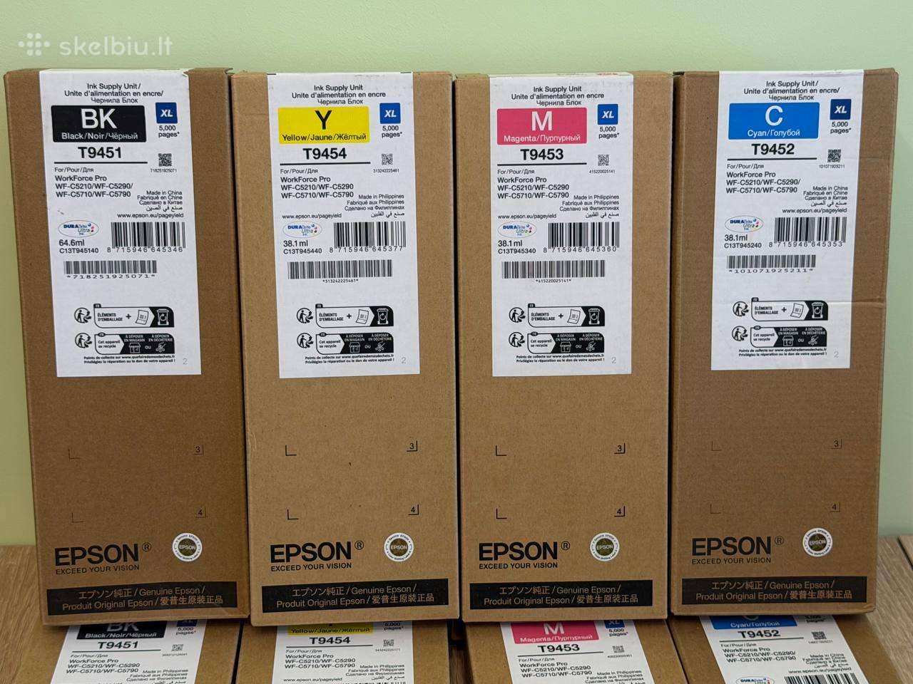 Epson T945 XL – 3 nauji originalūs komplektai