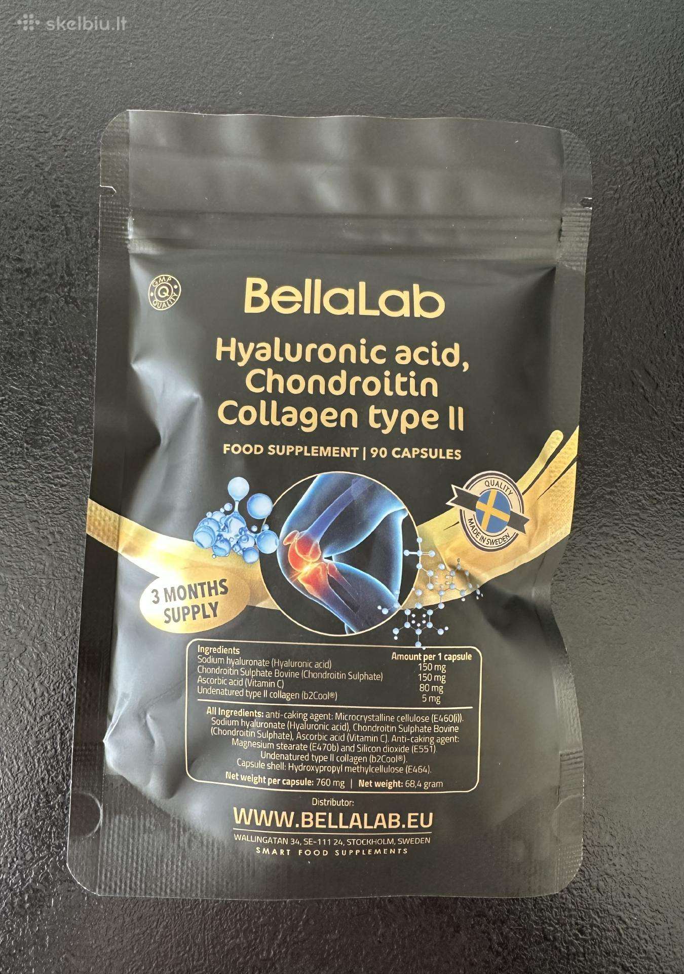 Hialurono Rūgštis,chondroitinas,II Tipo Kolagenas