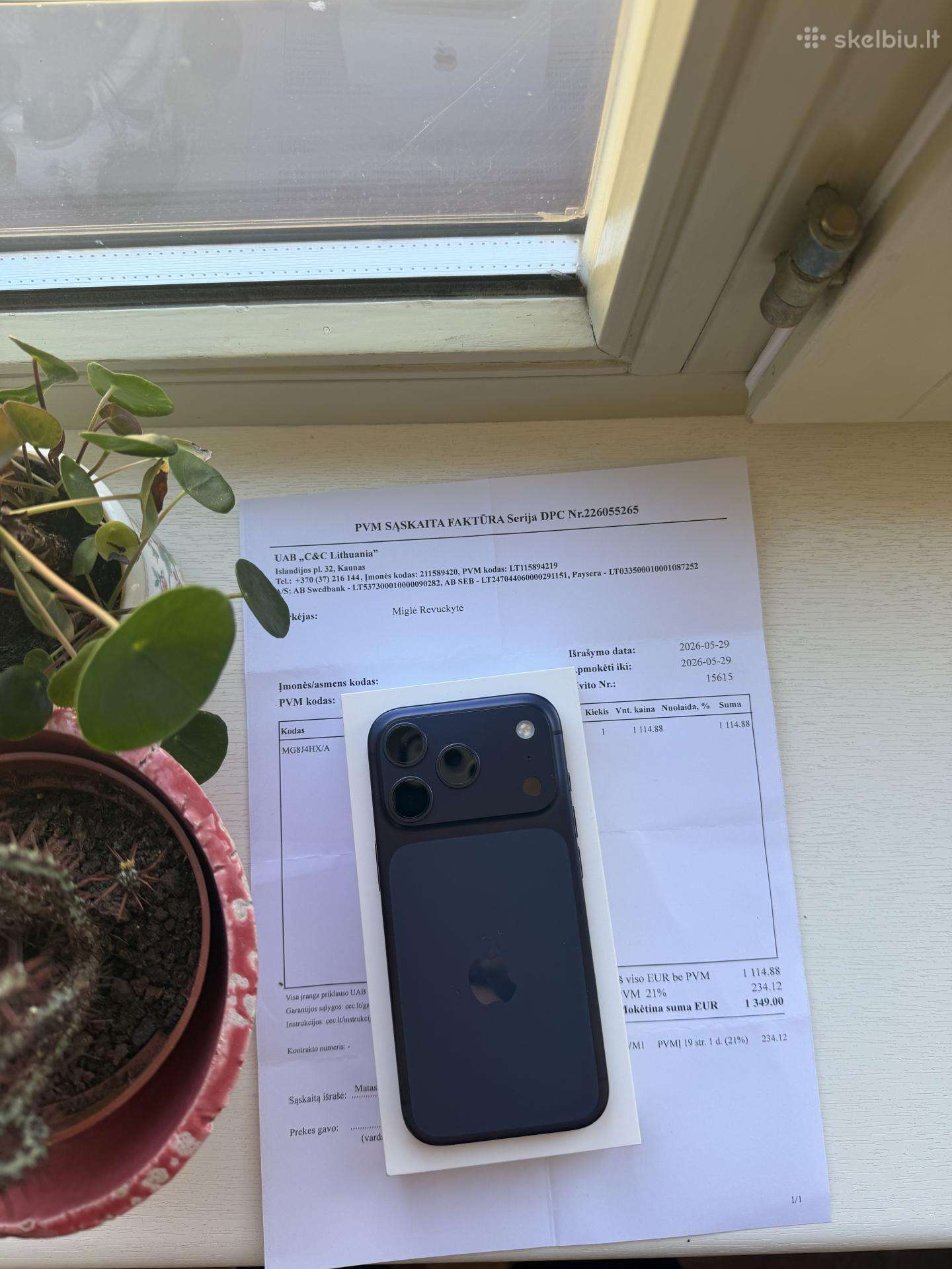 Apple iPhone 17 pro 256gb apinaujis iš Ideal