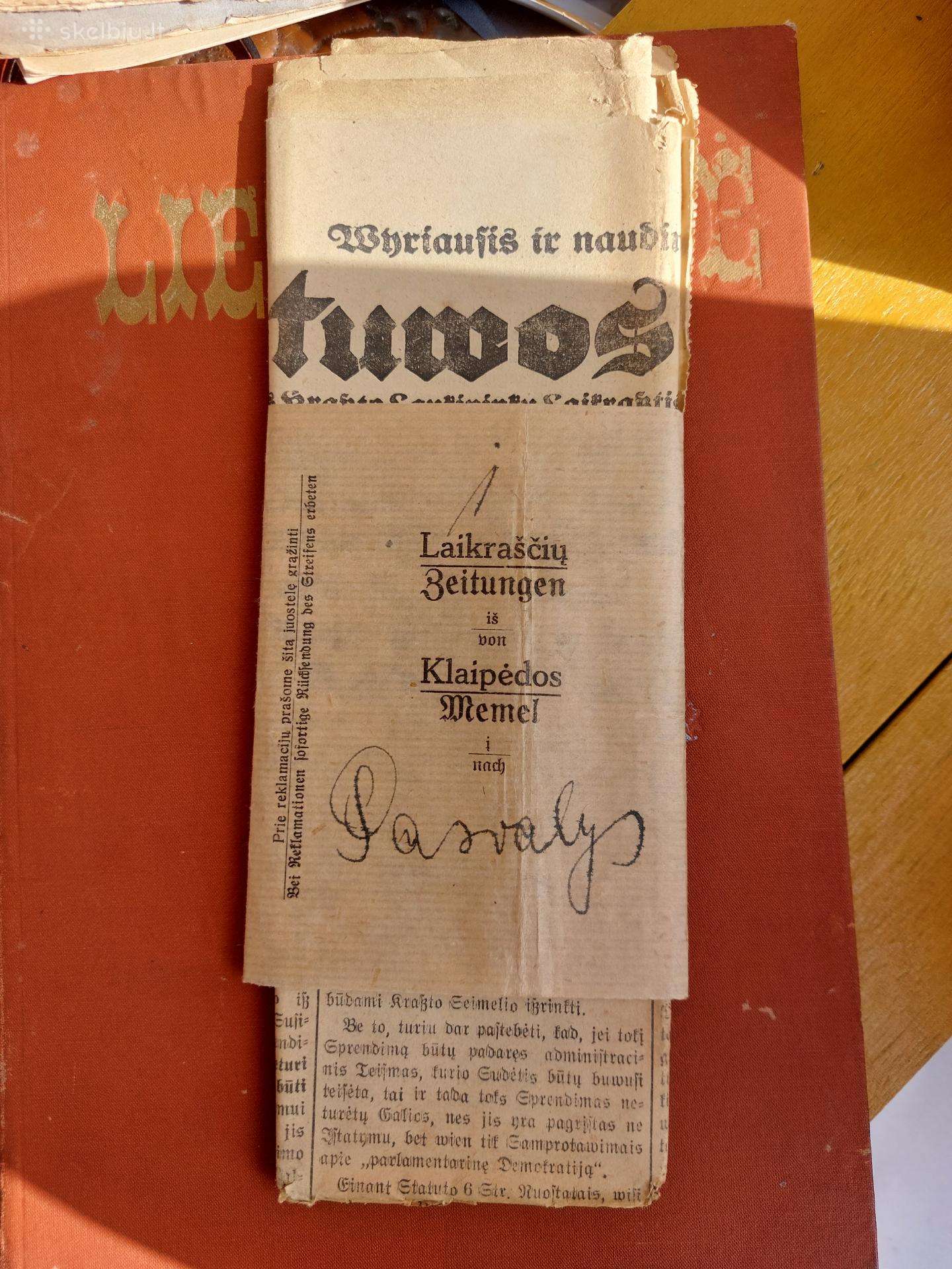 Memel lietuviskas laikrastis