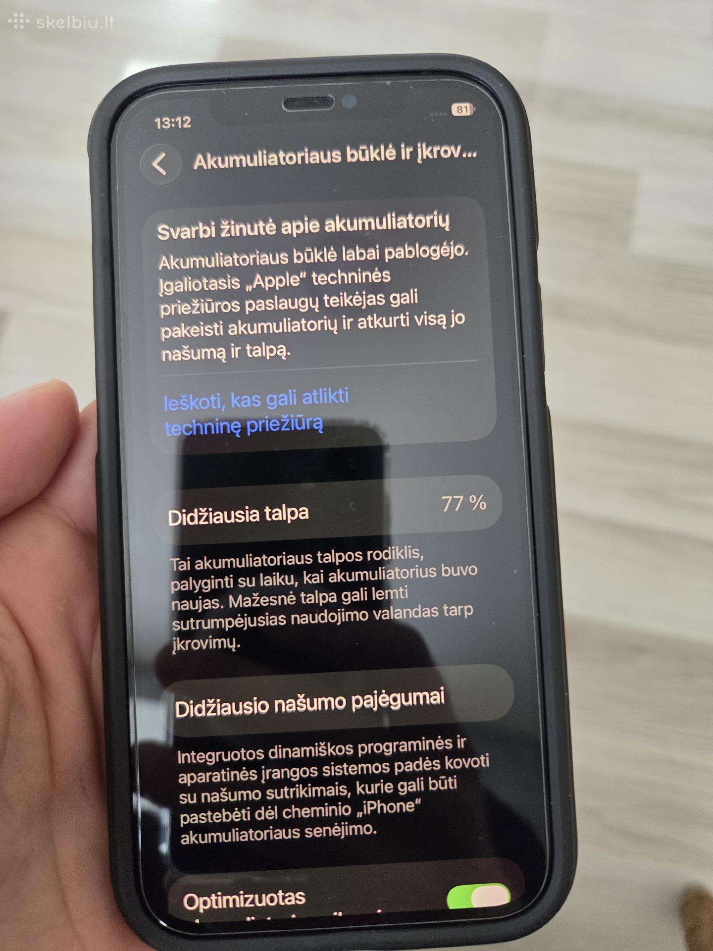 iPhone 12 128gb Juodas