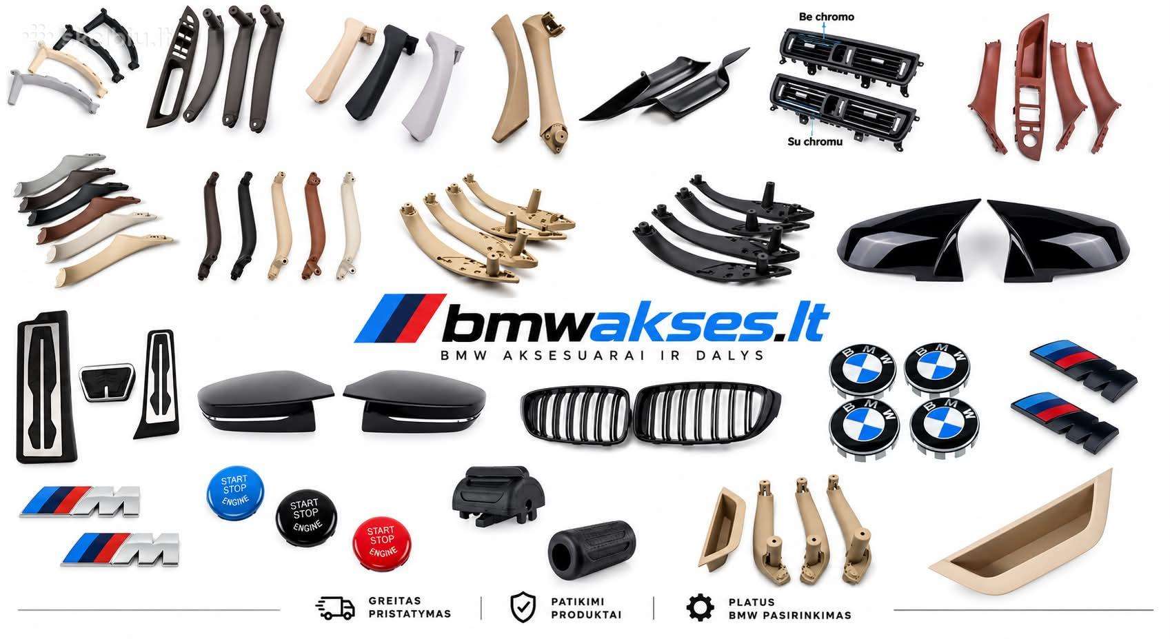 Naujos Bmw automobilių dalys