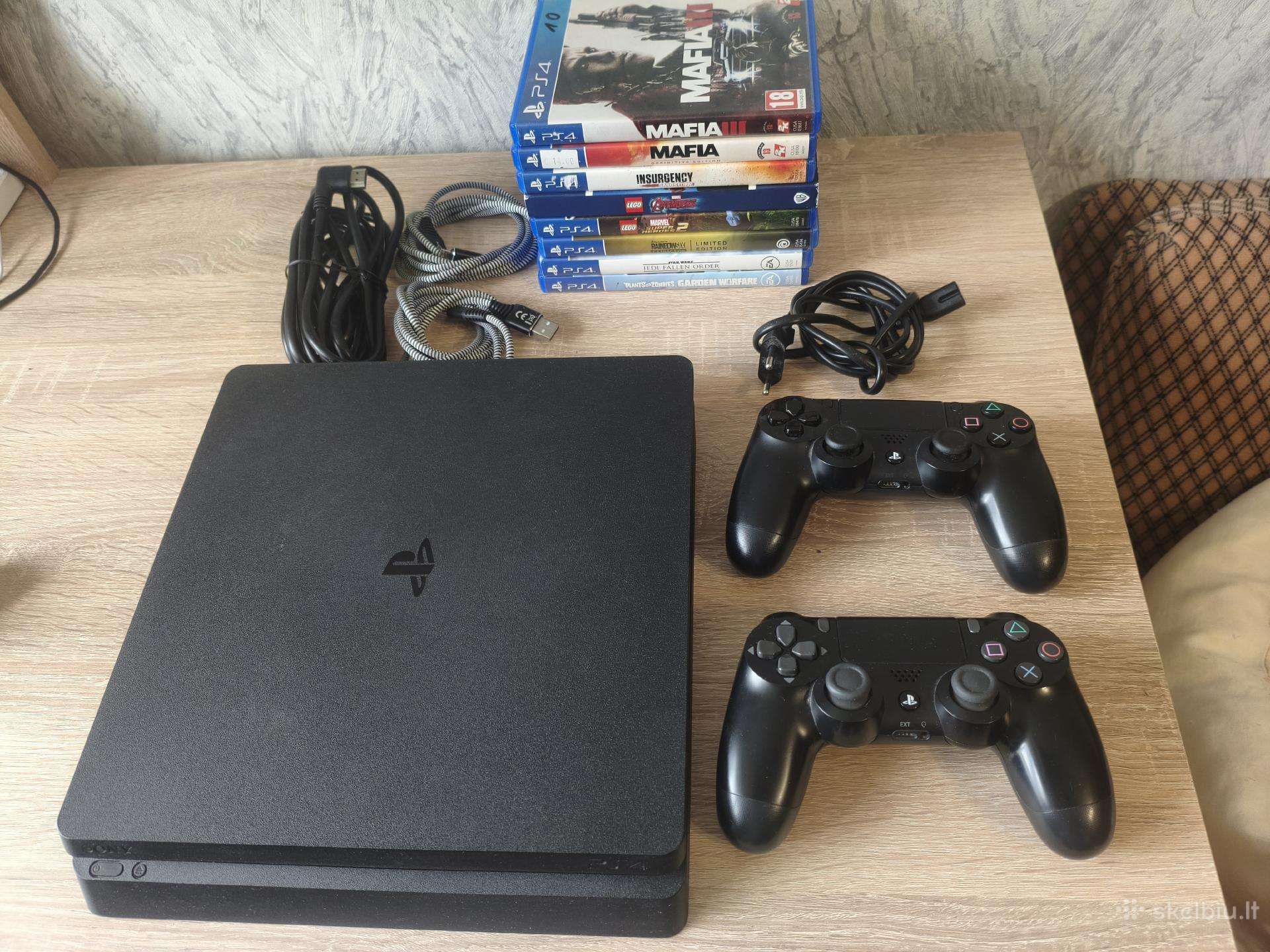 Sony Playstation 4 Slim 1tb + 8 CD