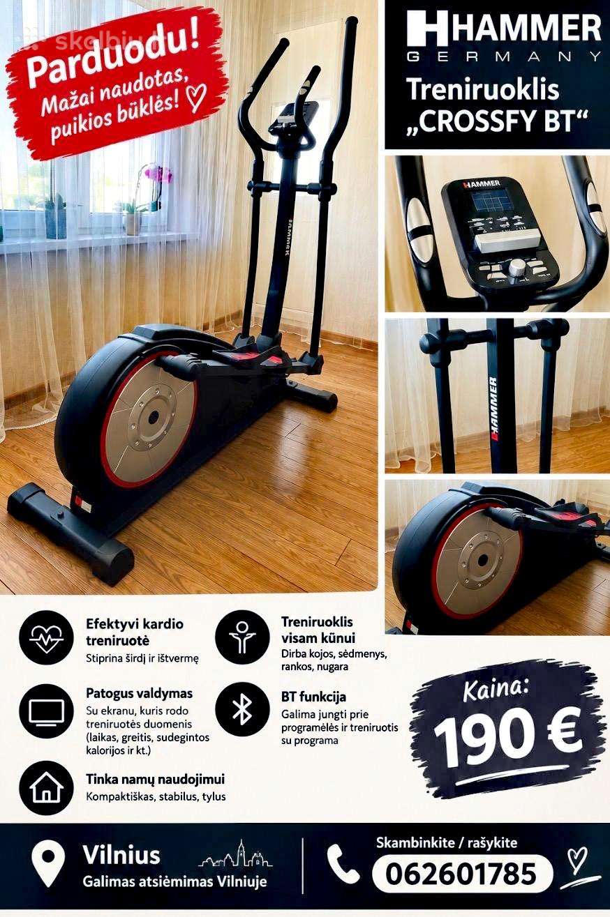 Kardio tren. Hammer (mažai naudotas) kaina derinam