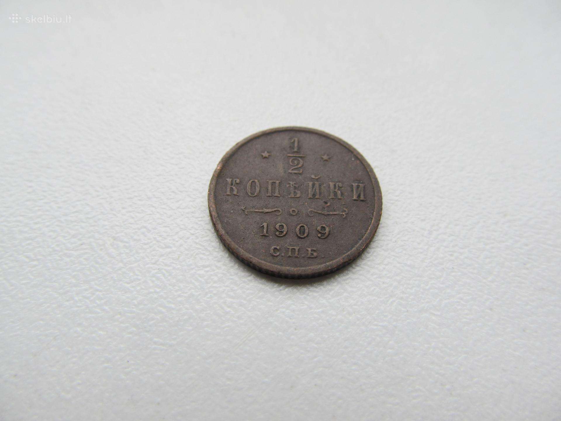 1/2 kapeikos , Rusija ,1909 , 1912