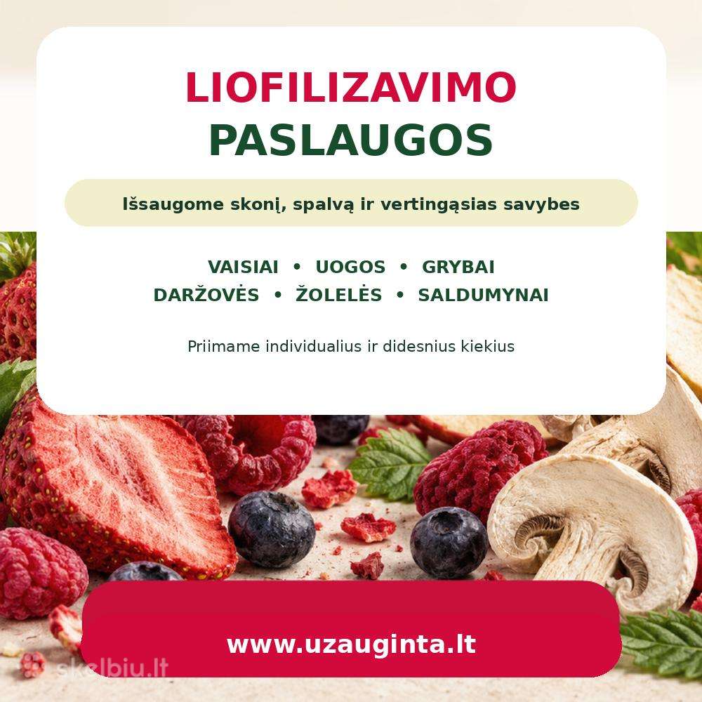 Liofilizavimo paslaugos