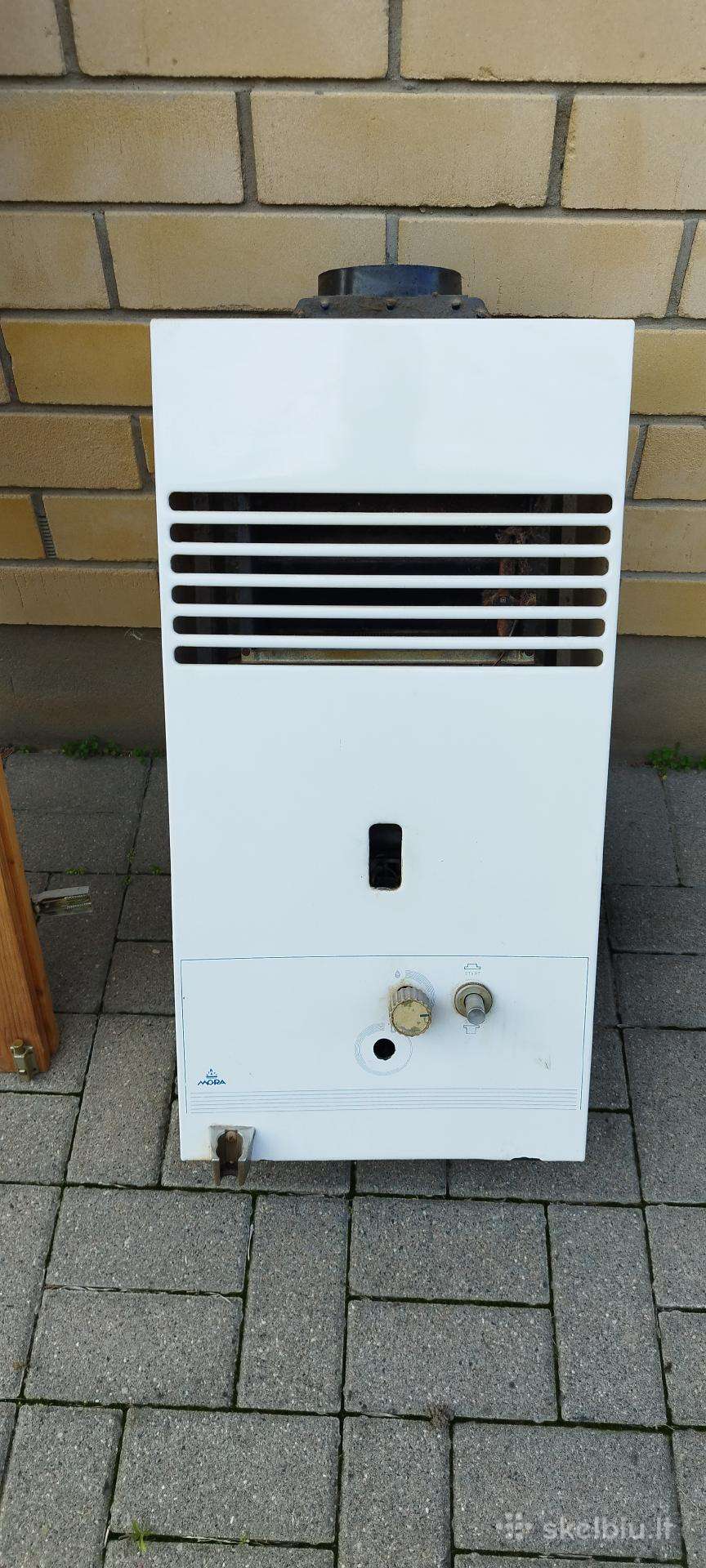 Dujų kolonėlė karštam vandeniui tiekti