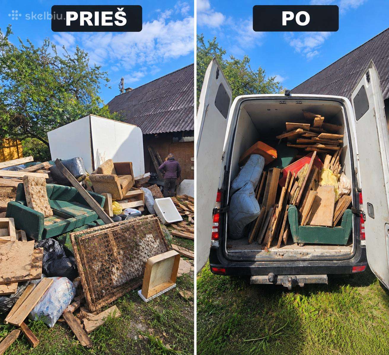 Kraustymas, baldų pervežimas ir surinkimas